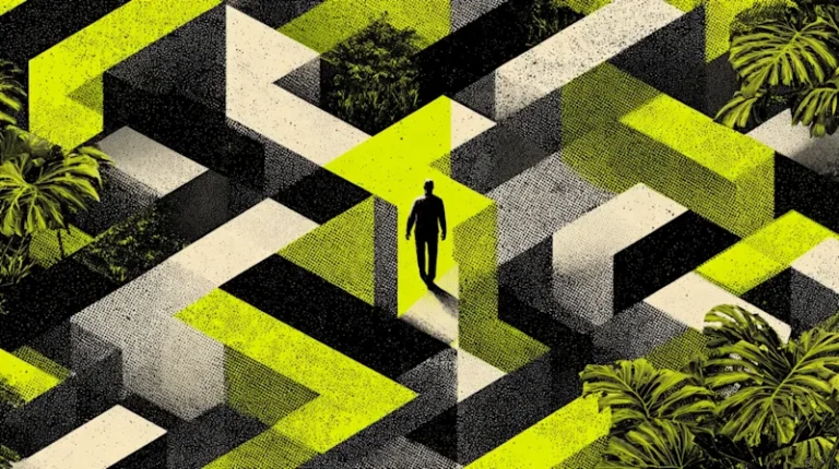 Nuneybits_Vector_art_of_a_back-office_maze_navigated_by_an_AI_o_f7f13274-2bb1-4557-bc50-34a00548ce56.webp